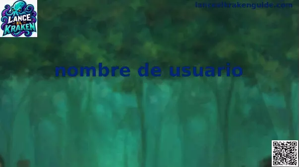 Interfaz de configuración de nombre de usuario de Lance el kraken de forma segura